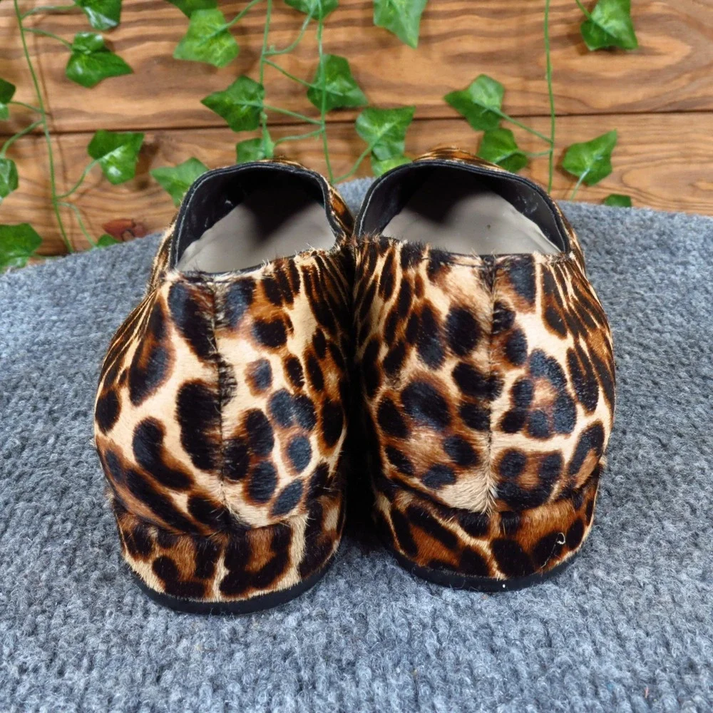 Kenneth Cole Riley Women Pump 8.5 Work Dress Leopard Calf Hair Point Block Heel